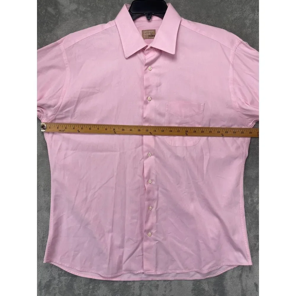 Gitman Gold Men's‎ Shirt 17-34 Pink Master Shirt Makers Made In USA
